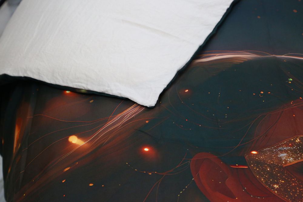 Housse de couette Fille "Gloire Galactique" - 1 Place (160x220 cm) - Collection "Galaxie des Héros" - Couette & Housse de Couette Dwirty Maroc