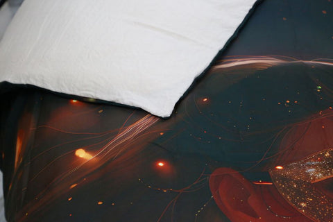 Housse de couette Fille "Gloire Galactique" - 1 Place (160x220 cm) - Collection "Galaxie des Héros" - Couette & Housse de Couette Dwirty Maroc