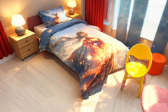 Housse de couette Fille "Oracle de l'Ombre" + 1TO - 1 Place (160x220 cm) - Collection "Galaxie des Héros" - Couette & Housse de Couette Dwirty Maroc