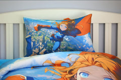 Housse de couette Fille "Souffle de Liberté" + 1TO - 1 Place (160x220 cm) - Collection "Galaxie des Héros" - Couette & Housse de Couette Dwirty Maroc