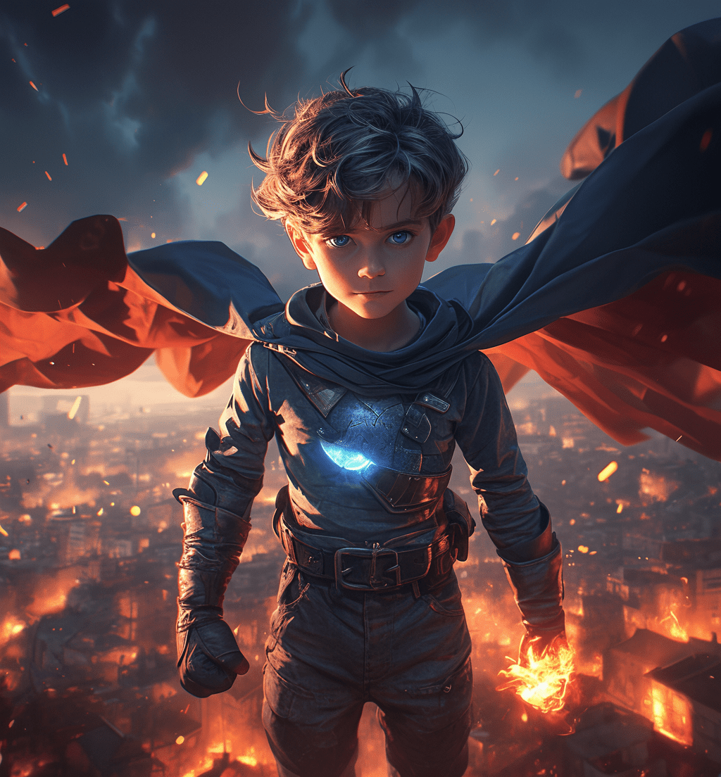 Housse de couette Garçon "Chevalier des Cendres" - + 1TO Offerte - 1 Place(160x220 cm) - Collection "Galaxie des Héros" - Couette & Housse de Couette Dwirty Maroc