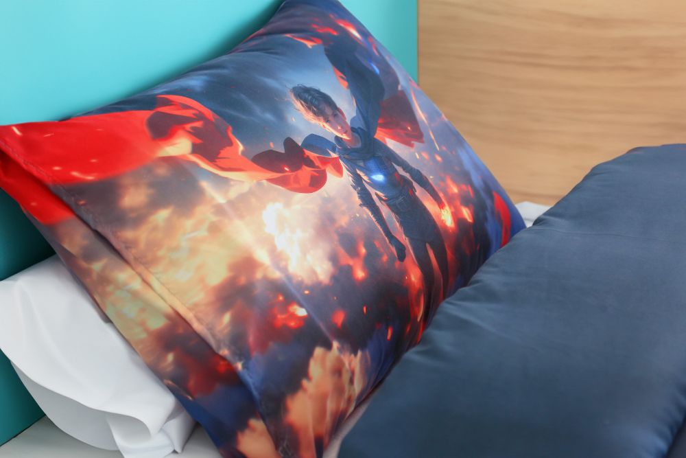 Housse de couette Garçon "Chevalier des Cendres" - + 1TO Offerte - 1 Place(160x220 cm) - Collection "Galaxie des Héros" - Couette & Housse de Couette Dwirty Maroc