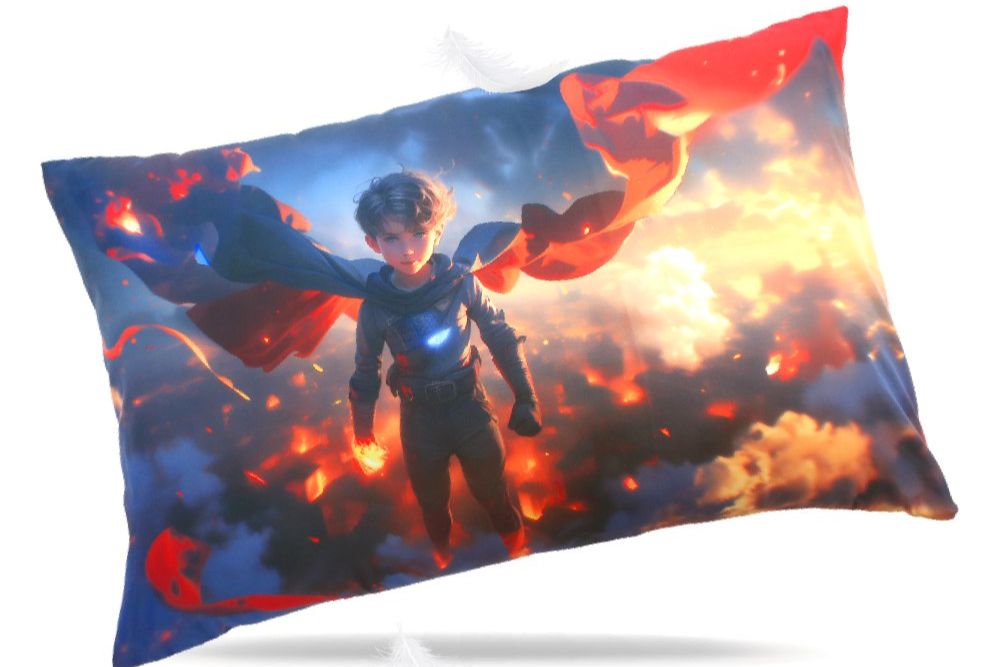 Housse de couette Garçon "Chevalier des Cendres" - + 1TO Offerte - 1 Place(160x220 cm) - Collection "Galaxie des Héros" - Couette & Housse de Couette Dwirty Maroc