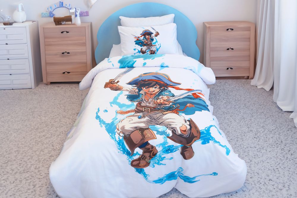 Housse de couette Garçon "Explorateur des Mers" - Collection "Galaxie des Héros" - 160x220 cm (Copie) - Couette & Housse de Couette Dwirty Maroc