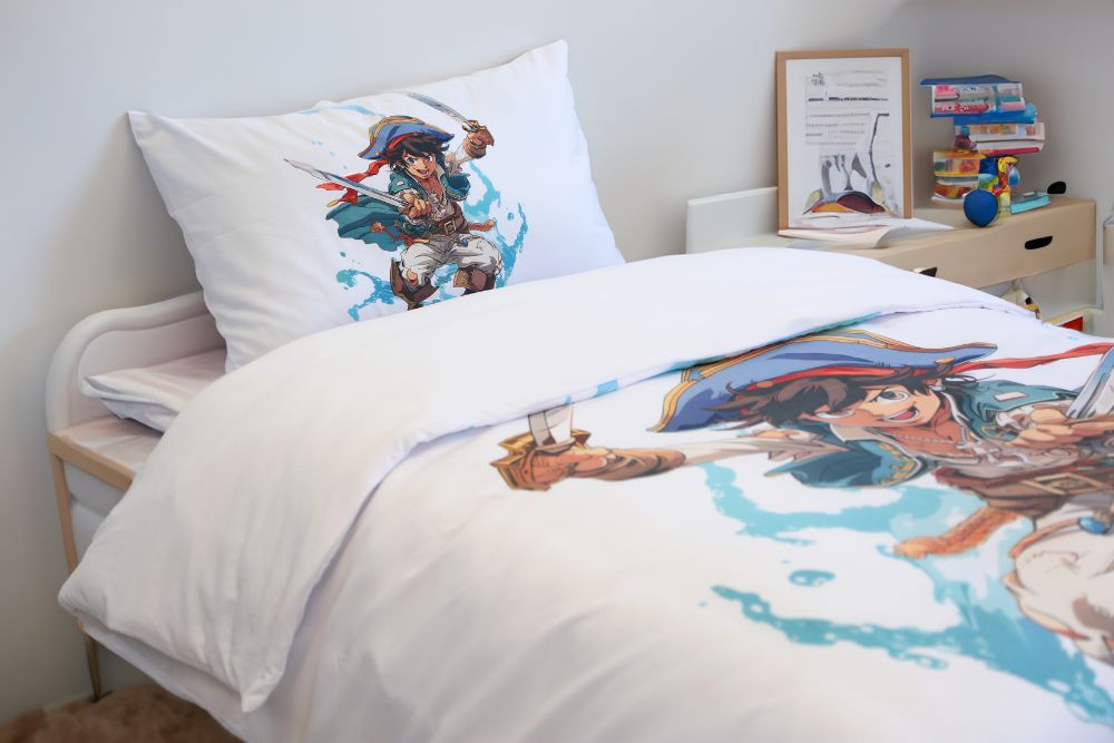 Housse de couette Garçon "Explorateur des Mers" - Collection "Galaxie des Héros" - 160x220 cm (Copie) - Couette & Housse de Couette Dwirty Maroc