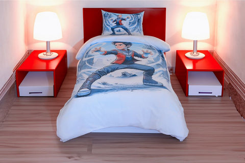 Housse de couette Garçon "Maître de l'air" - + 1TO Offerte - 1 Place(160x220 cm) - Collection "Galaxie des Héros" - Couette & Housse de Couette Dwirty Maroc