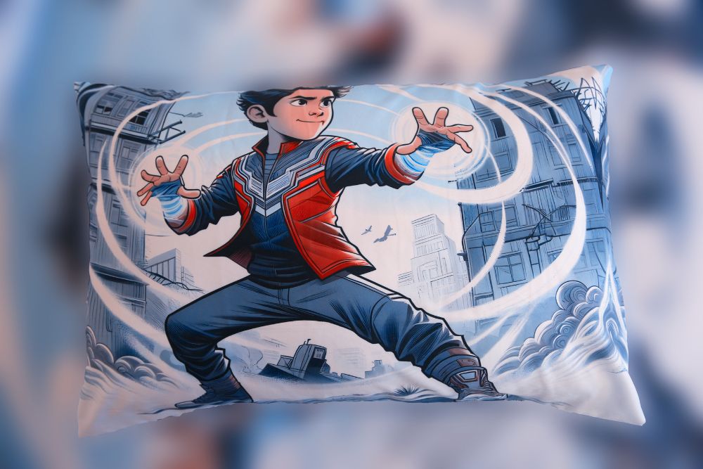 Housse de couette Garçon "Maître de l'air" - + 1TO Offerte - 1 Place(160x220 cm) - Collection "Galaxie des Héros" - Couette & Housse de Couette Dwirty Maroc