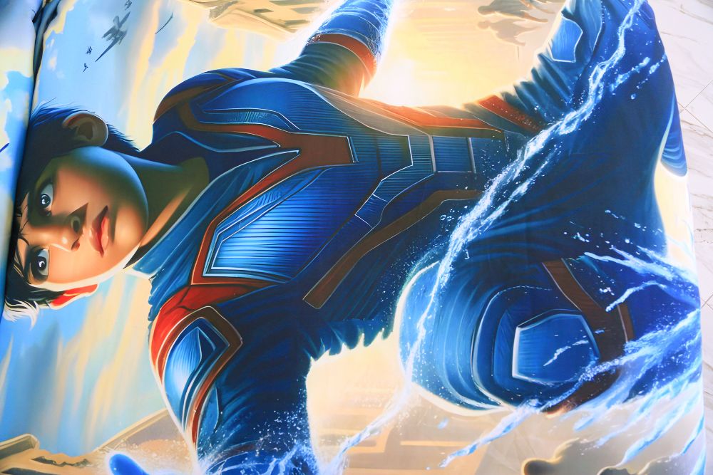 Housse de couette Garçon "Maître de l'eau"+ 1TO Offerte - 1 Place(160x220 cm) - Collection "Galaxie des Héros" - Couette & Housse de Couette Dwirty Maroc