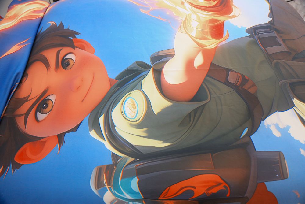 Housse de couette Garçon "Maître du Feu + 1TO - 1 Place (160x220 cm) - Collection "Galaxie des - Couette & Housse de Couette Dwirty Maroc