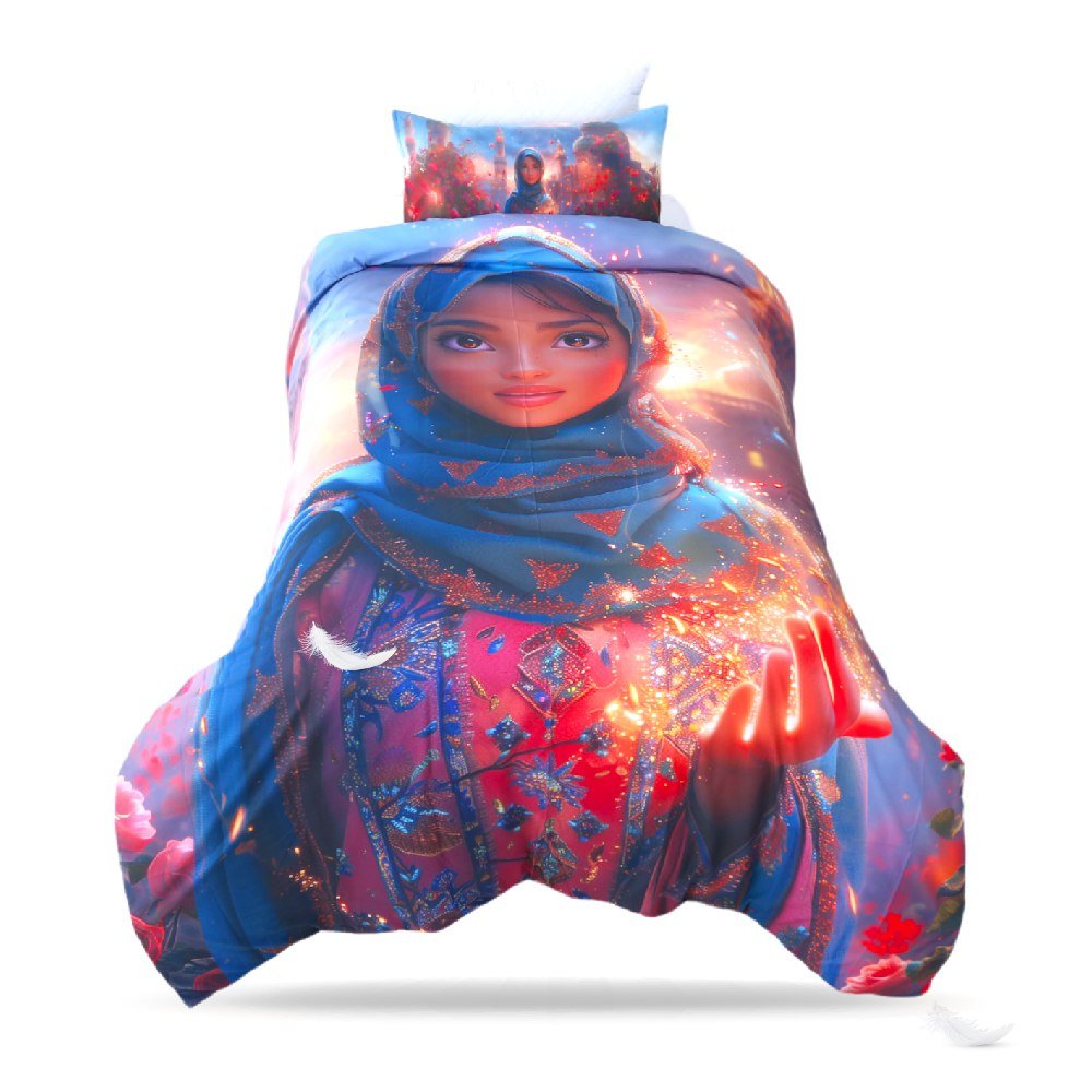 🎀 Housse de Couette "Mystic Palace" + 1TO - 1 Place (160x220cm) - Couette & Housse de Couette Dwirty Maroc