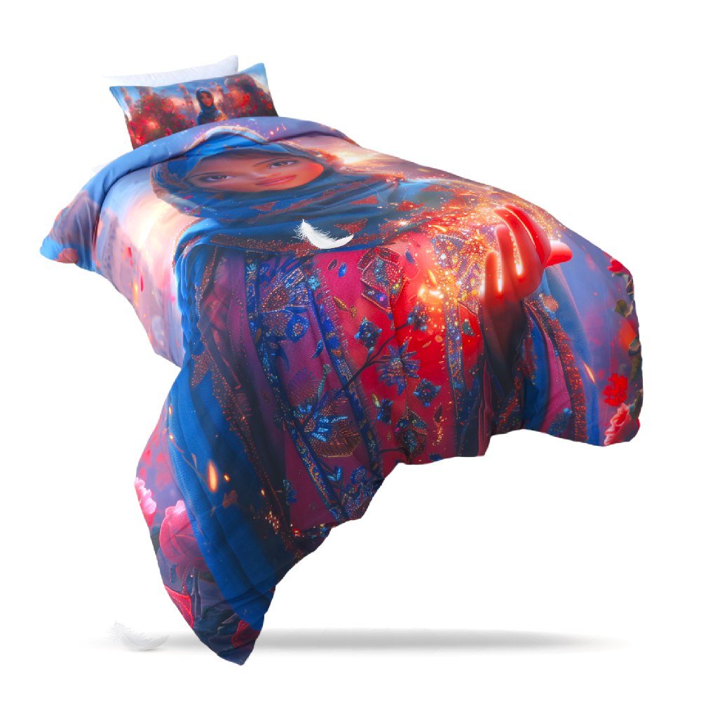 🎀 Housse de Couette "Mystic Palace" + 1TO - 1 Place (160x220cm) - Couette & Housse de Couette Dwirty Maroc