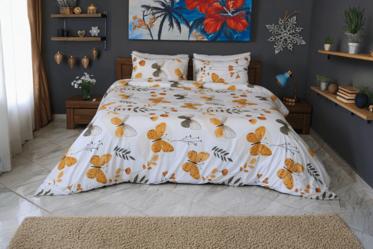 Housse de Couette "Papillons Dorés" – Spring Butterfly 2025 🦋 - Couette & Housse de Couette Dwirty Maroc