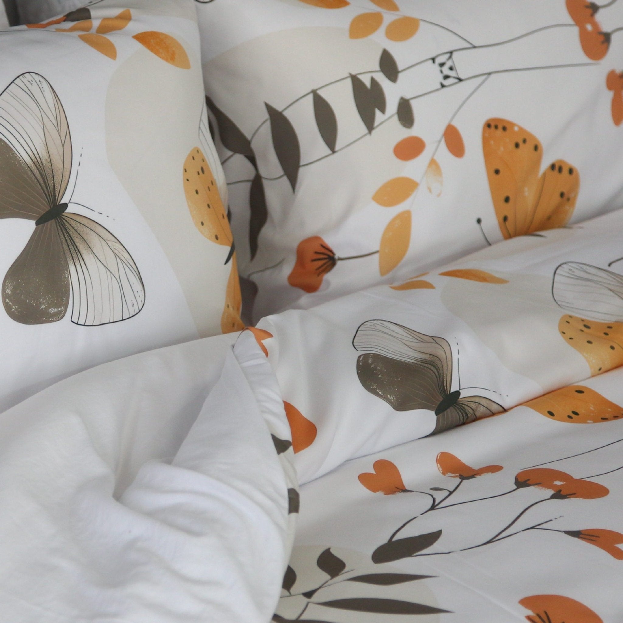 Housse de Couette "Papillons Dorés" – Spring Butterfly 2025 🦋 - Couette & Housse de Couette Dwirty Maroc