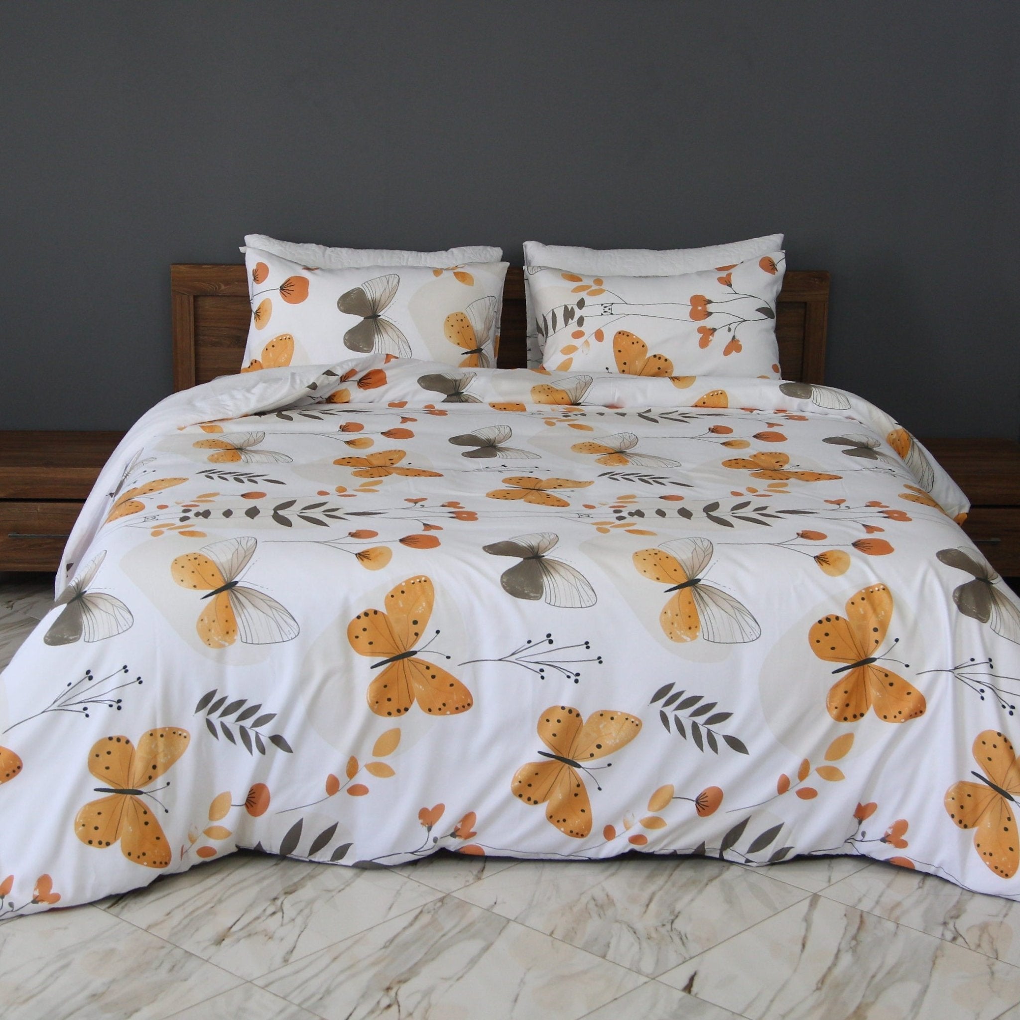 Housse de Couette "Papillons Dorés" – Spring Butterfly 2025 🦋 - Couette & Housse de Couette Dwirty Maroc