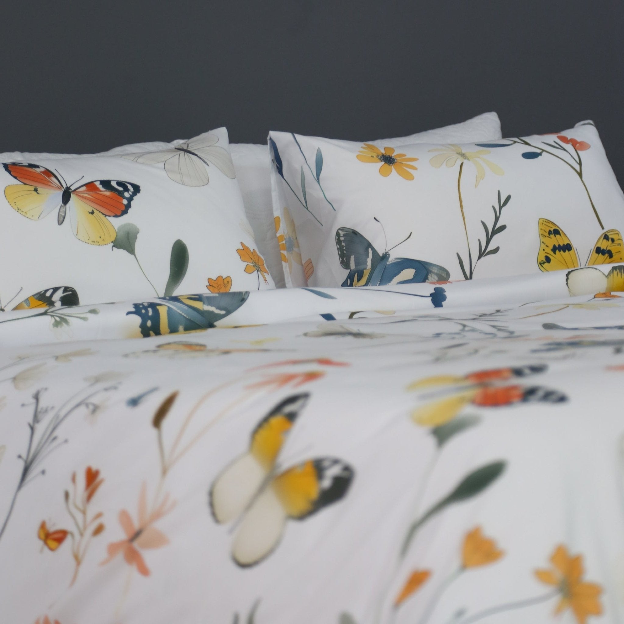 Housse de Couette "Papillons & Fleurs" – Spring Butterfly 2025 🦋 - Couette & Housse de Couette Dwirty Maroc
