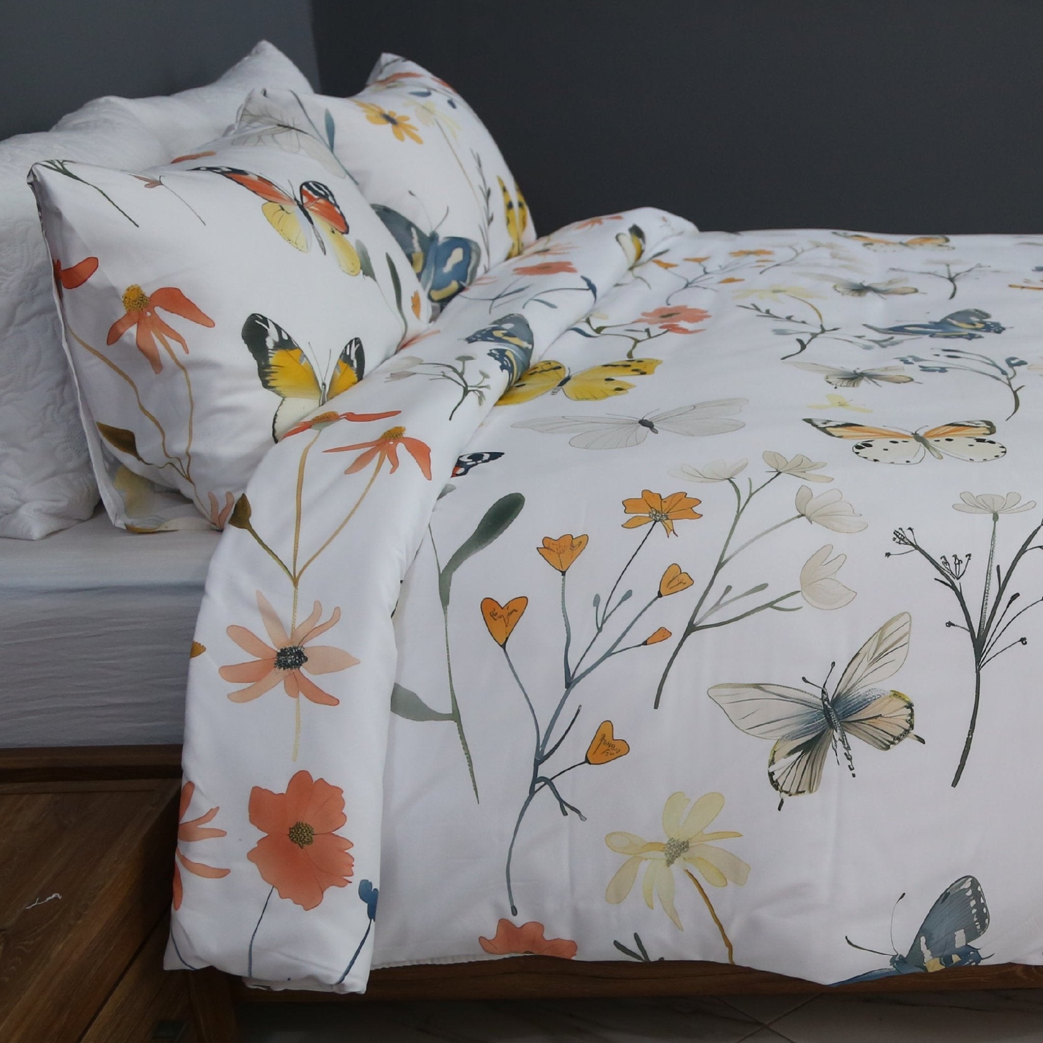 Housse de Couette "Papillons & Fleurs" – Spring Butterfly 2025 🦋 - Couette & Housse de Couette Dwirty Maroc