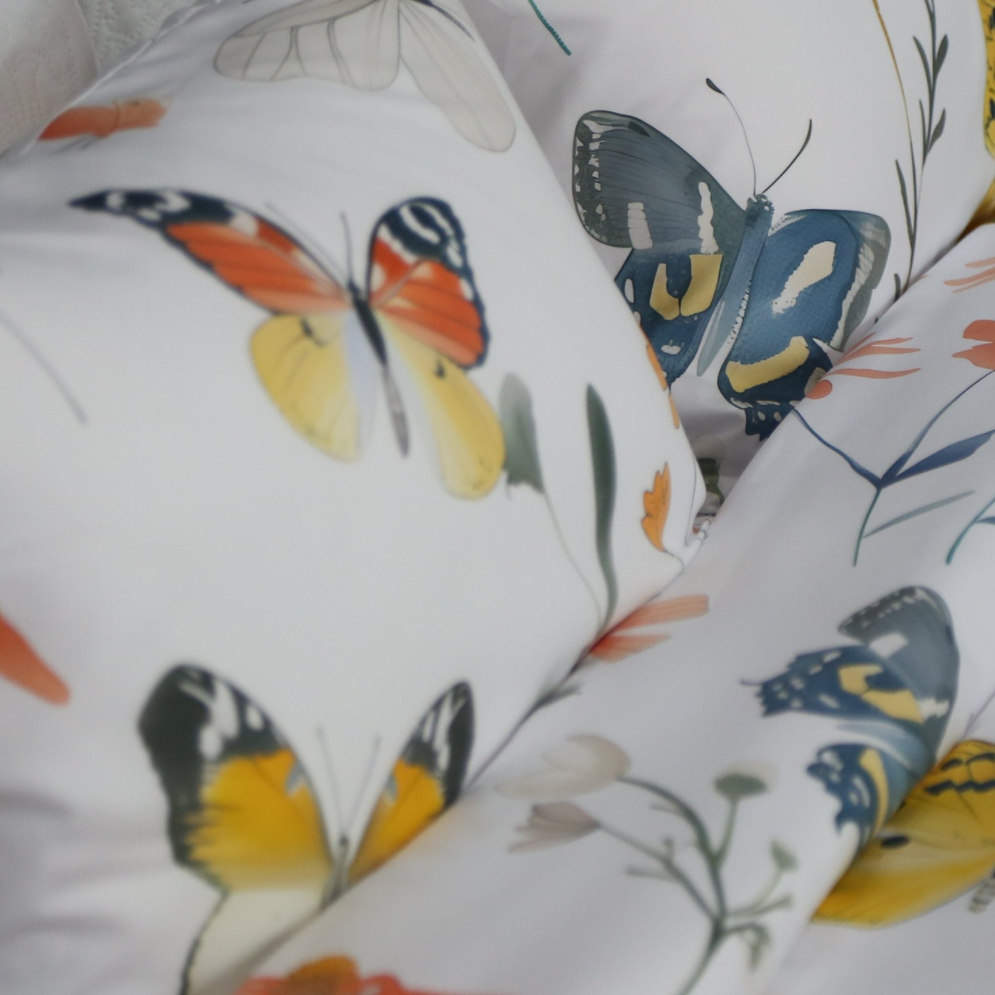 Housse de Couette "Papillons & Fleurs" – Spring Butterfly 2025 🦋 - Couette & Housse de Couette Dwirty Maroc