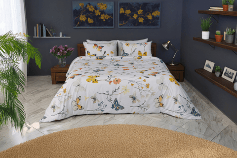 Housse de Couette "Papillons & Fleurs" – Spring Butterfly 2025 🦋 - Couette & Housse de Couette Dwirty Maroc