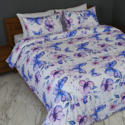 Housse de Couette "Papillons Nocturnes" – Spring Butterfly 2025 🦋 - Couette & Housse de Couette Dwirty Maroc