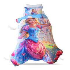 🎀 Housse de Couette "Princesse des Fleurs" - Collection Ma Petite Princesse 🌸 - Couette & Housse de Couette Dwirty Maroc