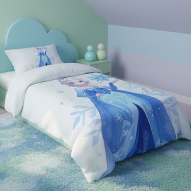 Housse de Couette "Princesse des Neiges Bleue" - Collection Ma Petite Princesse - Couette & Housse de Couette Dwirty Maroc