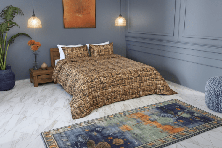 Housse de Couette Raphia Vintage - L’élégance tissée par la nature - Couette & Housse de Couette Dwirty Maroc