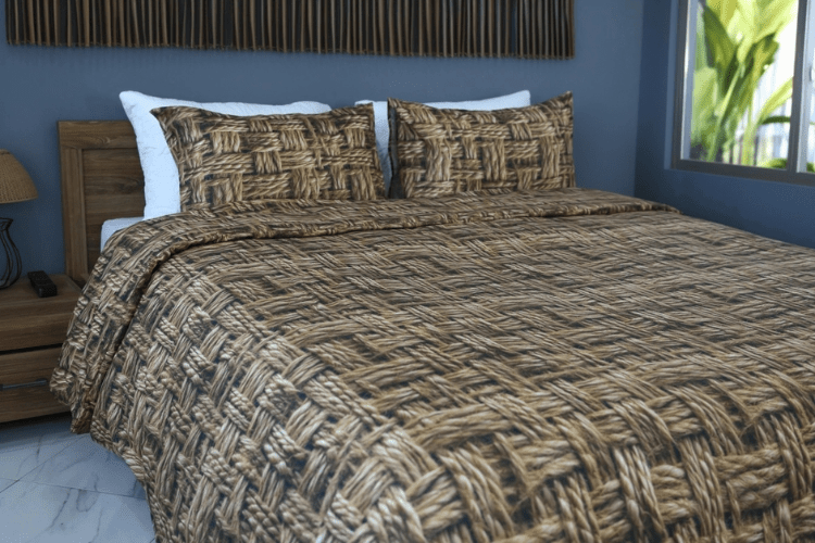 Housse de Couette Raphia Vintage - L’élégance tissée par la nature - Couette & Housse de Couette Dwirty Maroc