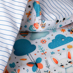 🍄 Housse de Couette Bébé Premium Double Face "Jungle en Fête" (Housse -115x130cm- + 1 TO -30x50 cm-) - Un Luxe pour Votre Bébé 🍄// Collection 'Berçeaux de Rêves' ! ✨