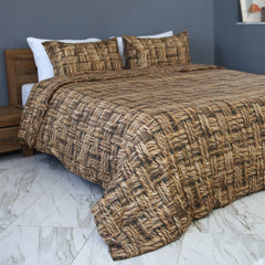 Housse de Couette Raphia Vintage -  L’élégance tissée par la nature