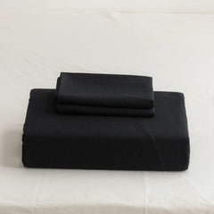 Housse Couette Noir Élégance + Taies d'oreillers Offertes  // Doux & Antiallergique