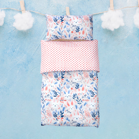 🍄 Housse de Couette Bébé Premium Double Face "Câlins Lapins" (Housse -115x130cm- + 1 TO -30x50 cm-) - Un Luxe pour Votre Bébé 🍄// Collection 'Berçeaux de Rêves' ! ✨