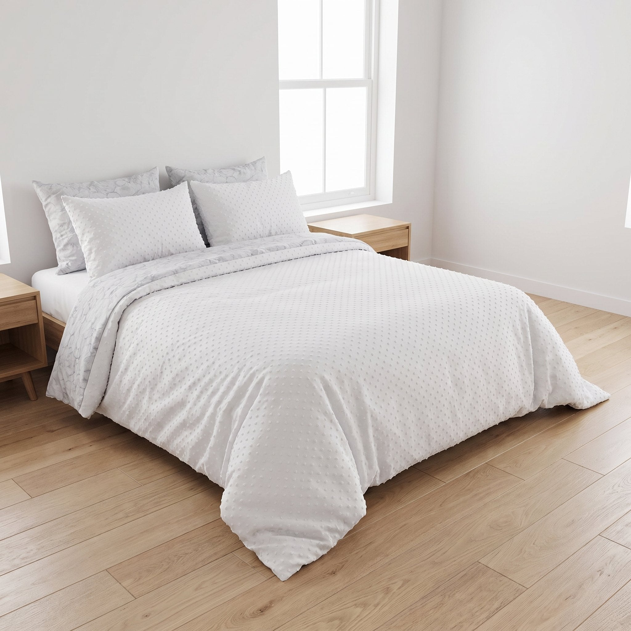 Housse de couette jacquard Balls Blanc