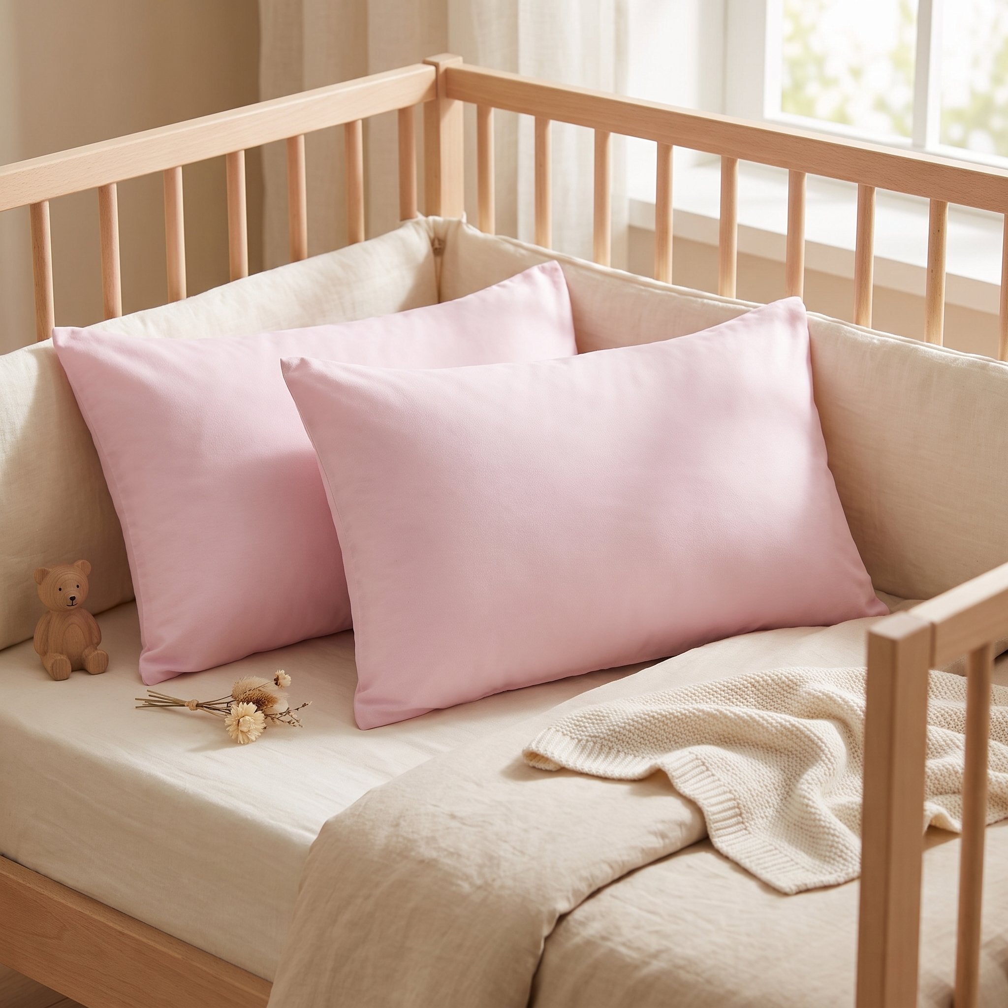 Taies bébé 30×50 (5 coloris, 2ème offert)