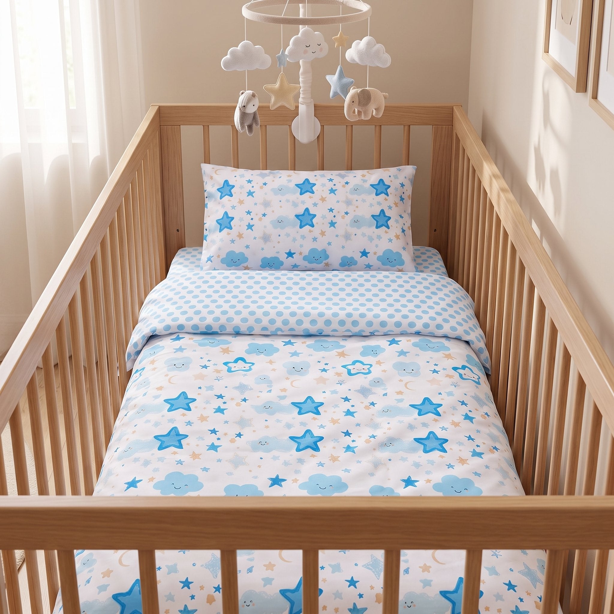 Housse de couette bébé Nuit Étoilée 115×130 + taie