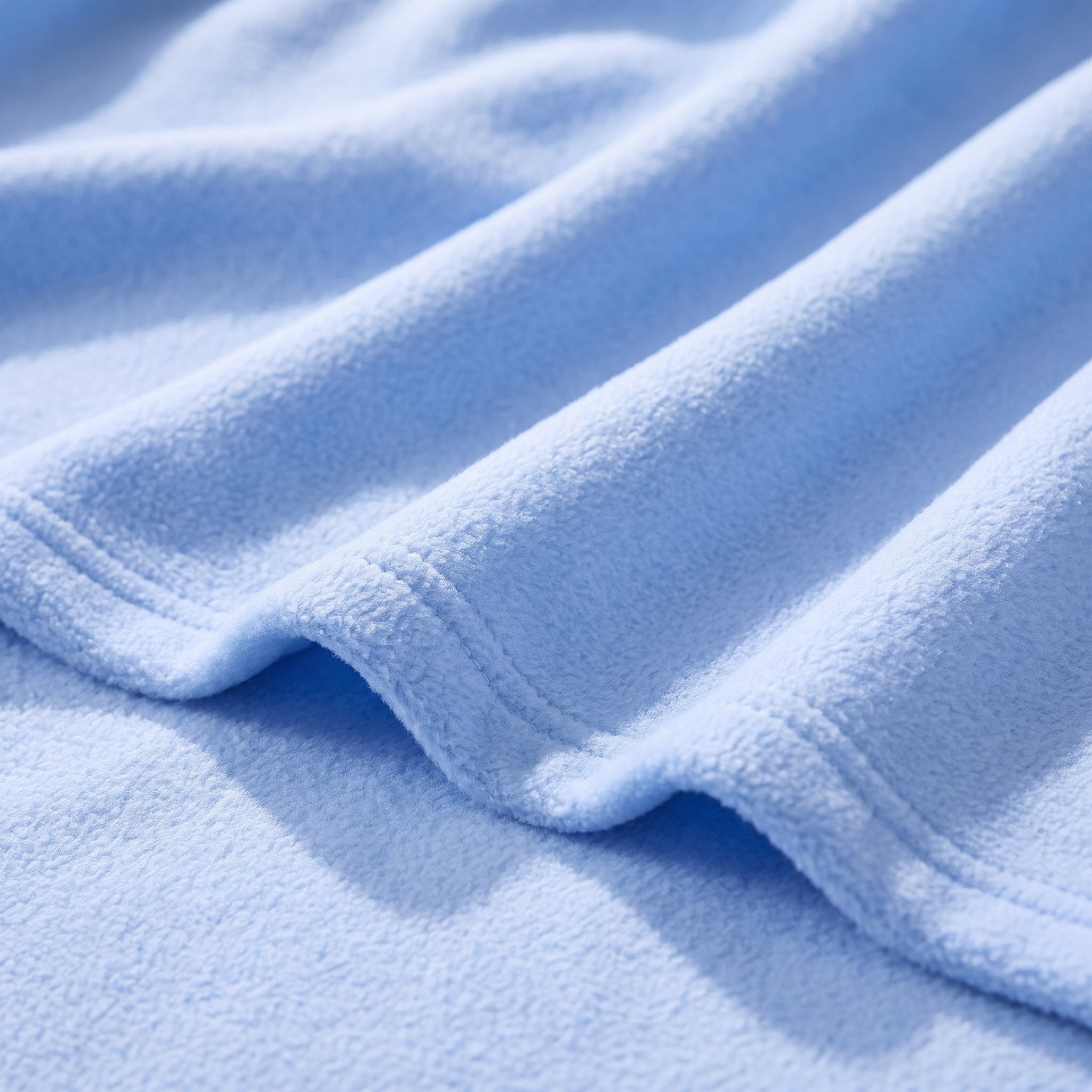 Couverture flanelle unie Bleu Ciel