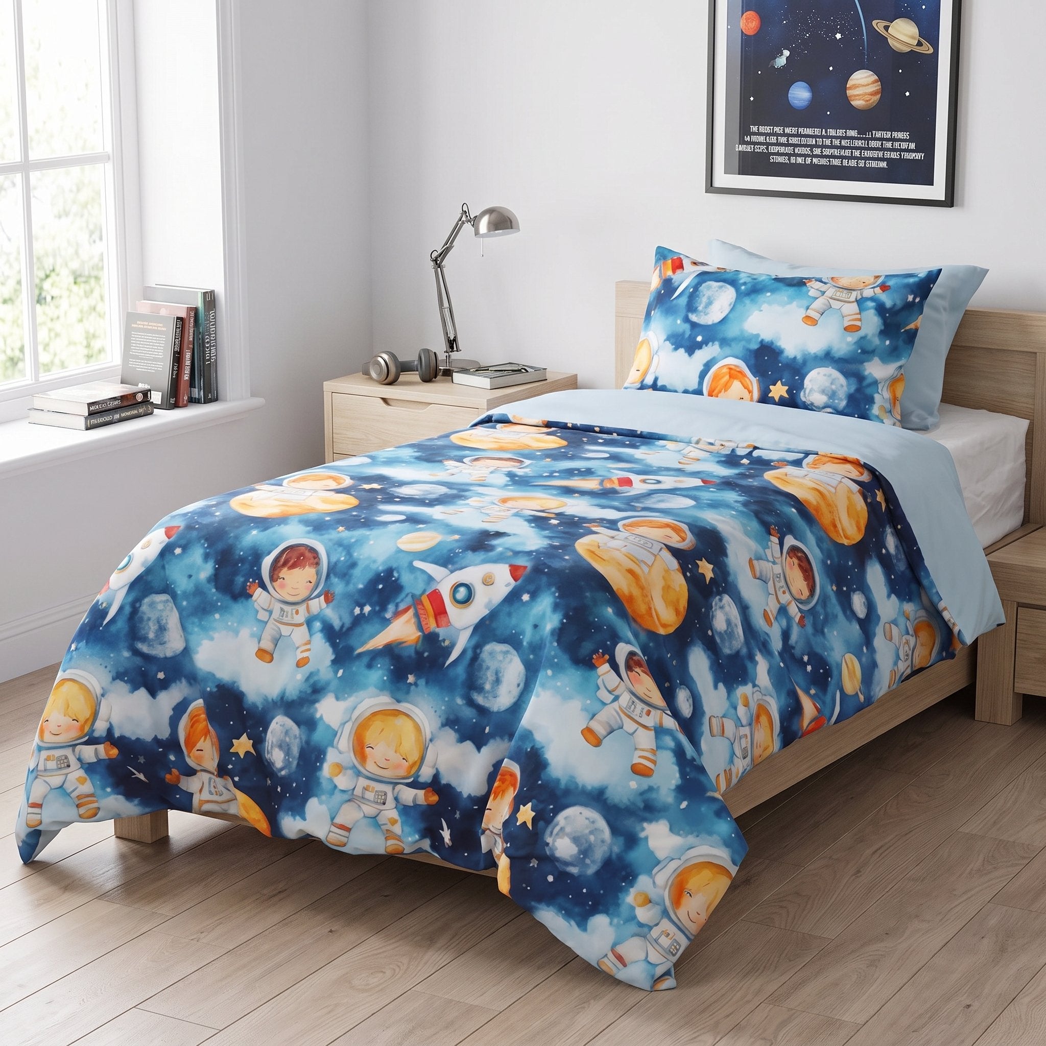Housse de couette enfant Ciel & Cosmos 160×220 – Dwirty