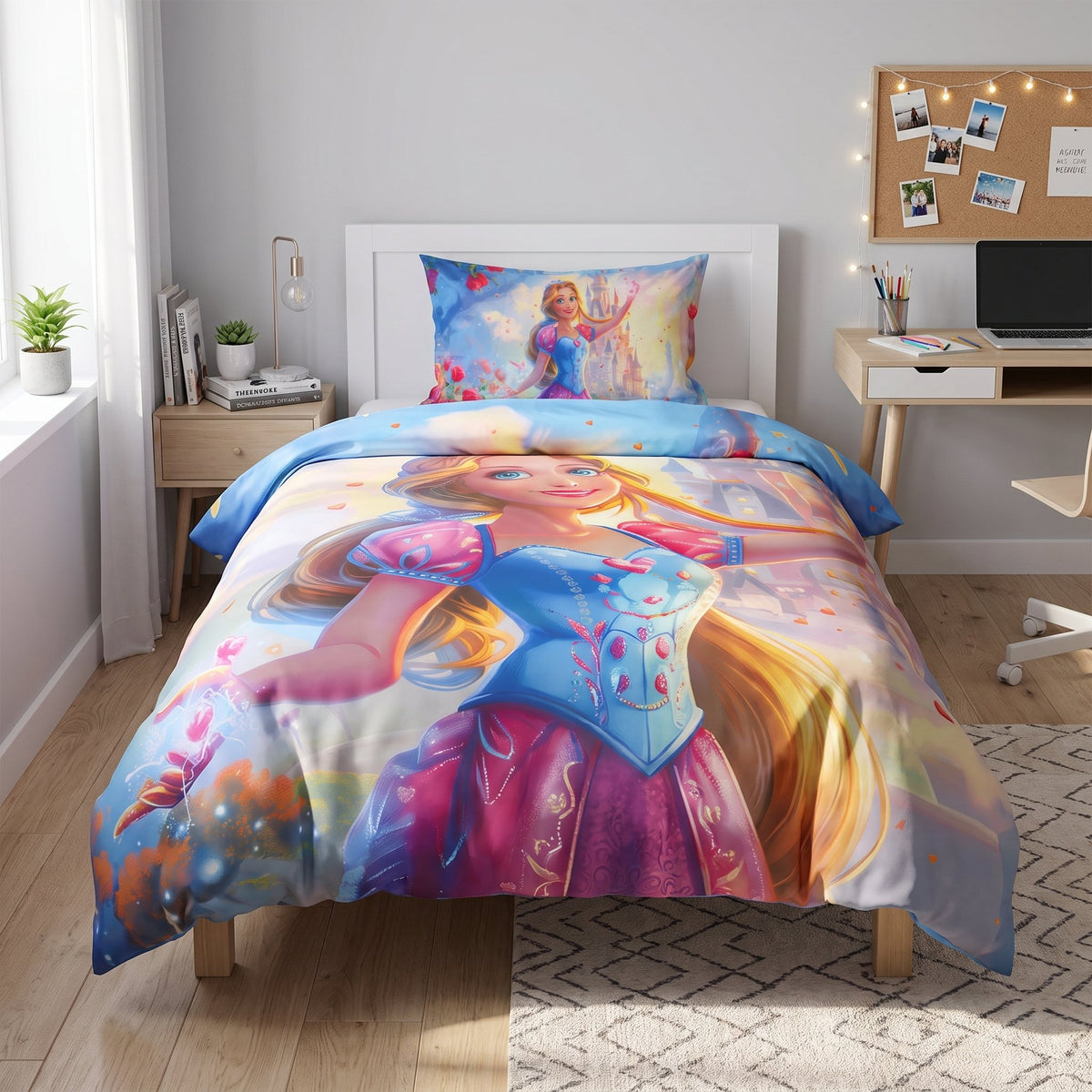 Housse de couette enfant Princesse des Fleurs 160×220 - Dwirty