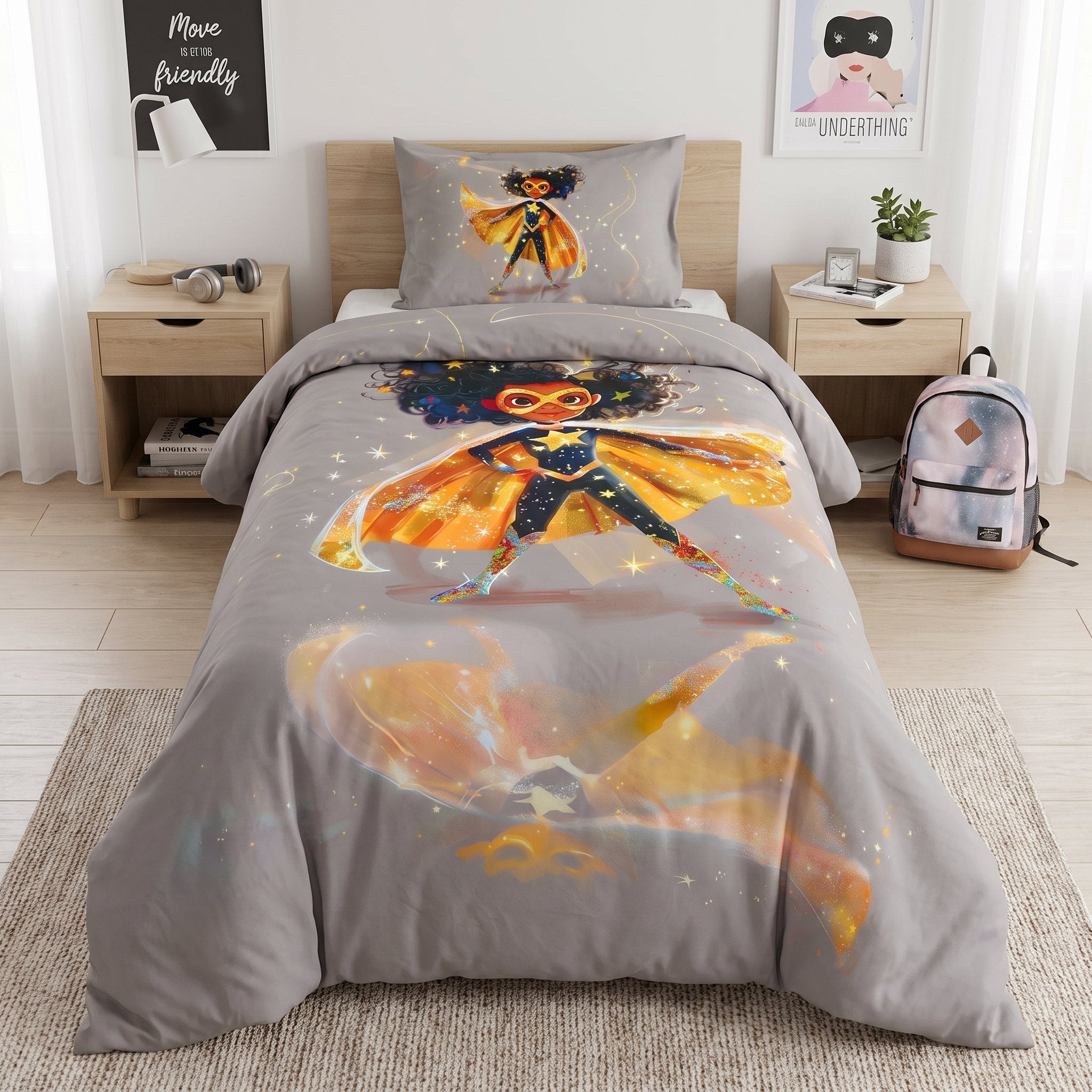 Housse de couette enfant Gardienne des Étoiles 160×220 – Dwirty