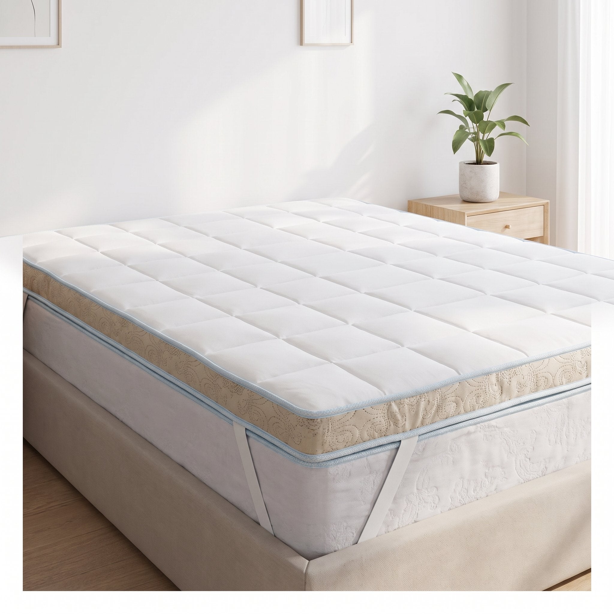 Surmatelas Iberia 10 cm microgel et mousse haute densité - Dwirty