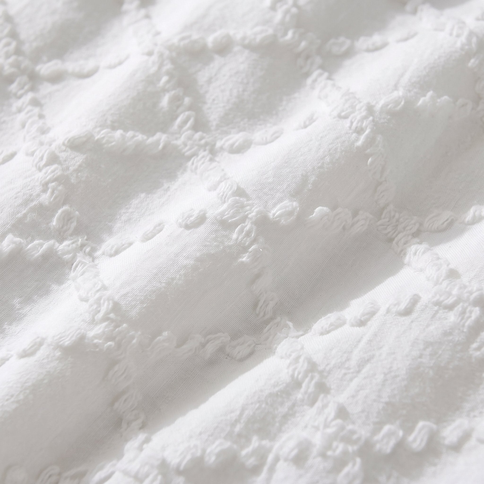 Housse de couette jacquard Diamond Blanc