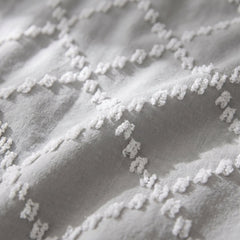 Housse de couette jacquard Diamond Gris