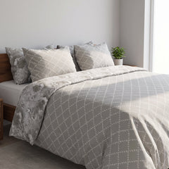 Housse de couette jacquard Diamond Gris