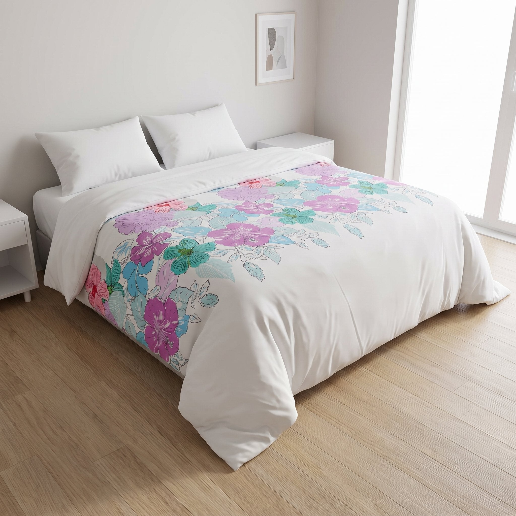 Housse de couette double face Pétale d’Amour