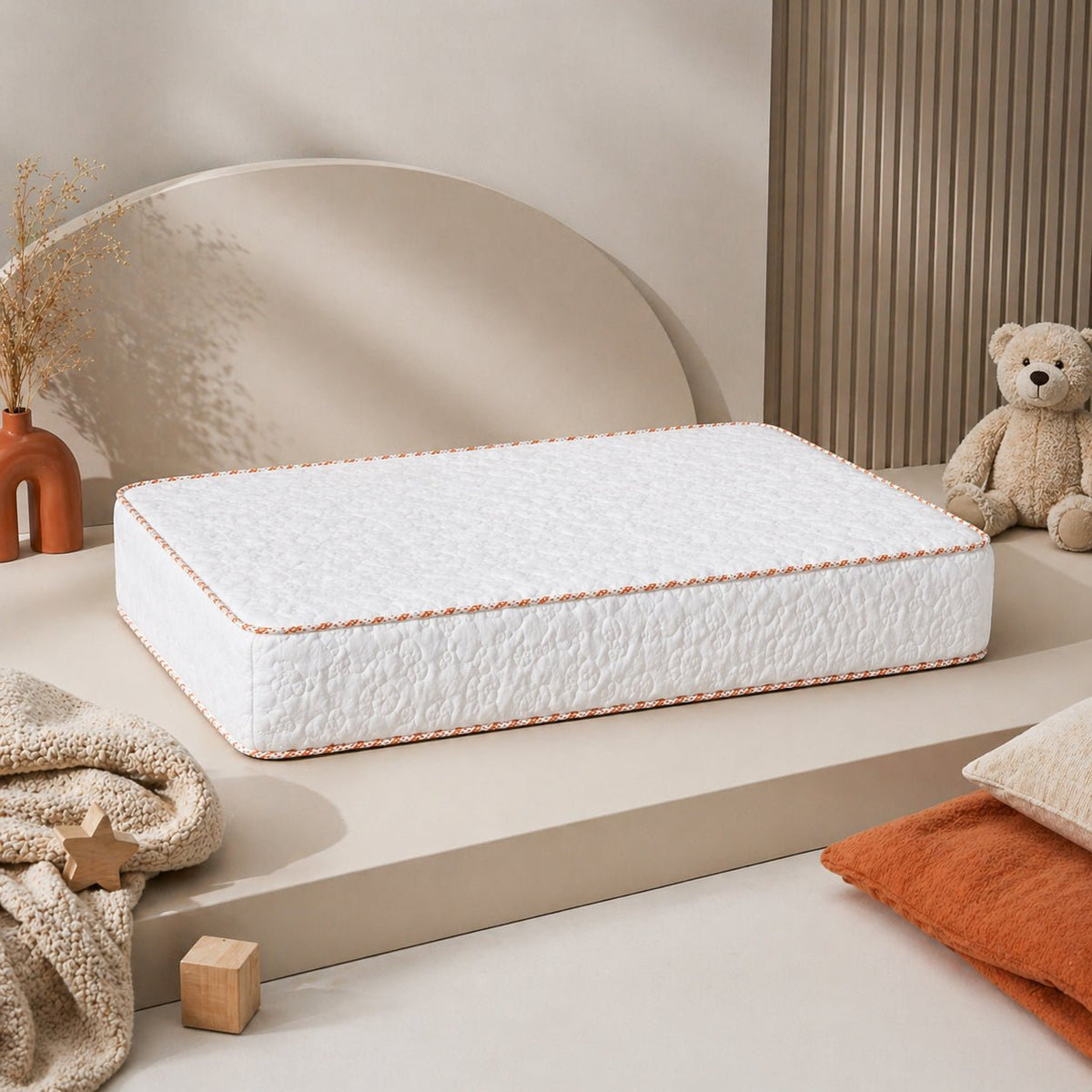 Matelas Bébé confort Blanc 60x120x12 cm : Le confort des tout - petit, notre priorité ! - matelas Bébé Dwirty Maroc