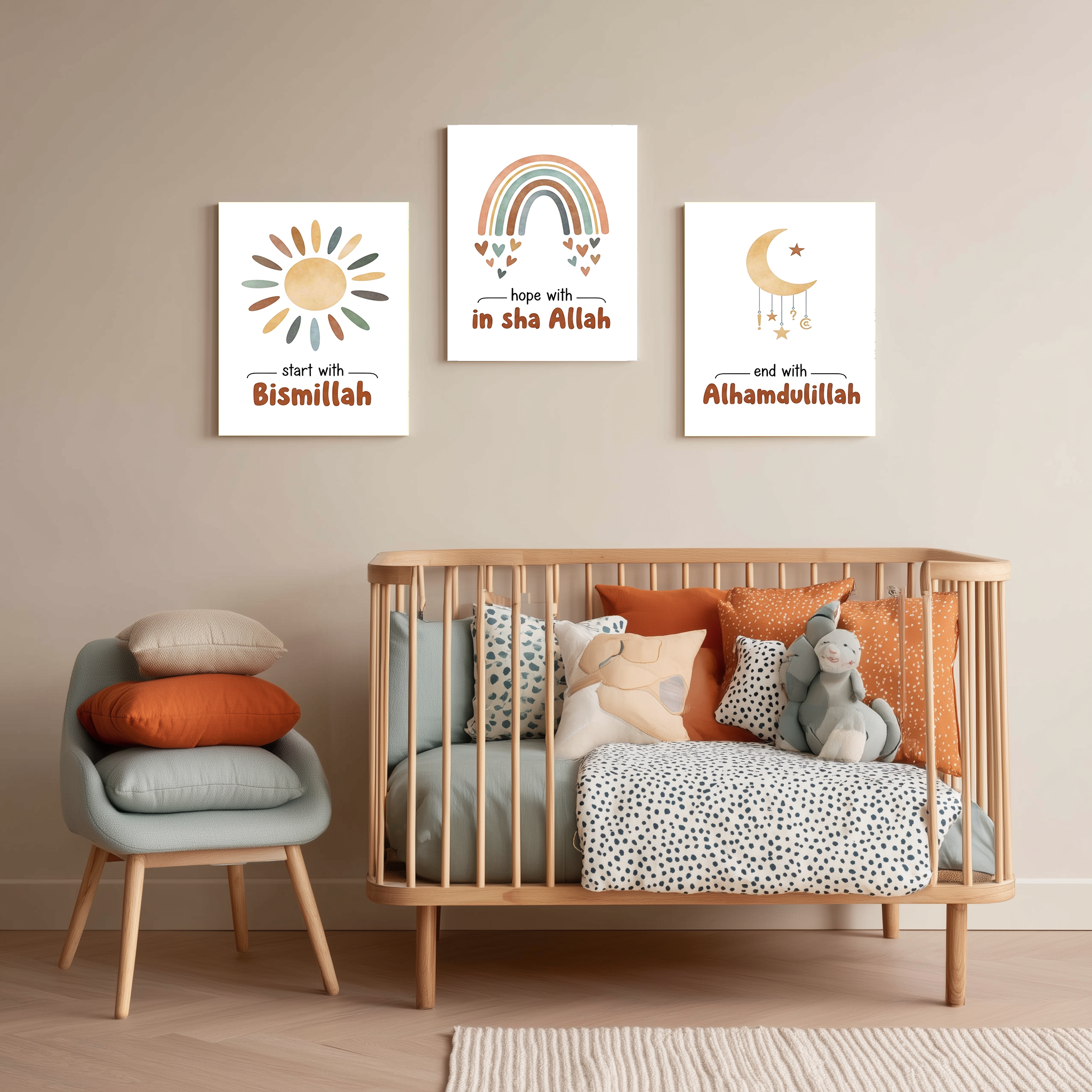 Pack 3 Tableaux "Mots de Foi" – Collection Build Your Dreams