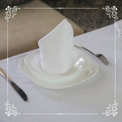 Nappe de Table Blanche + Serviettes Assorties – Élégance et Protection au Quotidien - Nappe de Table Dwirty Maroc