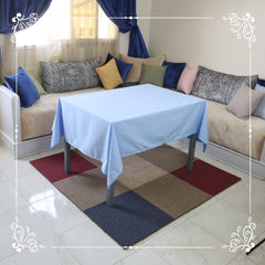 Nappe de Table Bleu + Serviettes Assorties – Élégance et Protection au Quotidien - Nappe de Table Dwirty Maroc