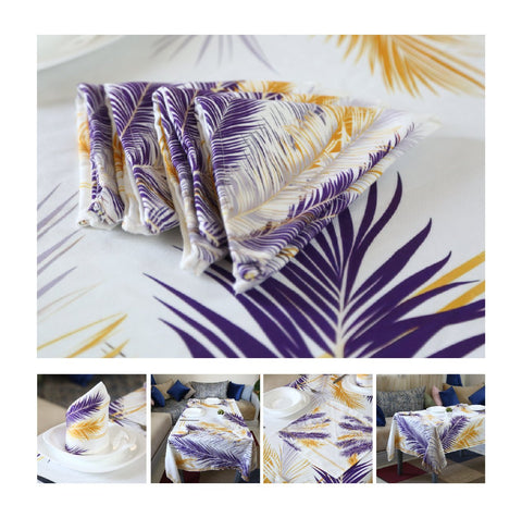 Nappe de Table "Éclat Tropical" – Collection ÉLÉGANCE MODERNE - Nappe de Table Dwirty Maroc