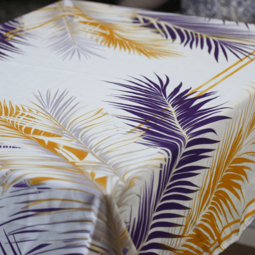 Nappe de Table "Éclat Tropical" – Collection ÉLÉGANCE MODERNE - Nappe de Table Dwirty Maroc
