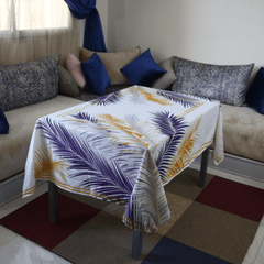 Nappe de Table "Éclat Tropical" – Collection ÉLÉGANCE MODERNE - Nappe de Table Dwirty Maroc